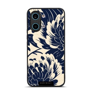 Lesklý kryt na mobil Xiaomi POCO X8 Pro Max - Mobiwear Glossy GA40G, modré a béžové květy