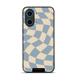 Lesklý kryt na mobil Xiaomi POCO X8 Pro Max - Mobiwear Glossy GA59G, modrá a béžová šachovnice
