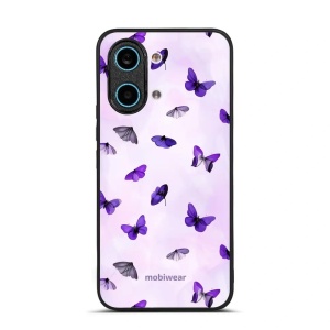 Lesklý kryt na mobil Xiaomi POCO X8 Pro Max - Mobiwear Glossy GP77G, fialoví motýlci