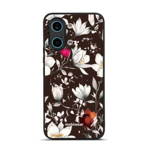 Lesklý kryt na mobil Xiaomi POCO X8 Pro Max - Mobiwear Glossy GP72G, květy na hnědé