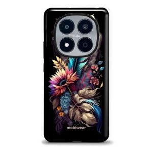 Odolný kryt na mobil Xiaomi Redmi Note 15 Pro 5G - Mobiwear Elite Pro E011E, kytice s pírkem