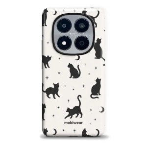Odolný kryt na mobil Xiaomi Redmi Note 15 Pro 5G - Mobiwear Elite Pro E162E, noční kočičky