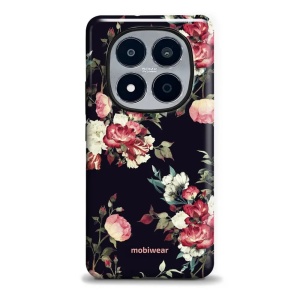 Odolný kryt na mobil Xiaomi Redmi Note 15 Pro 5G - Mobiwear Elite Pro ED11E, růže na černé
