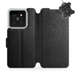 Kožené flip pouzdro Mobiwear - Xiaomi 14 - Černé