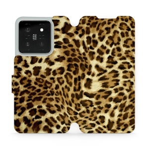 Flipové pouzdro Mobiwear - Xiaomi 14 - VA33P Leopardí vzor