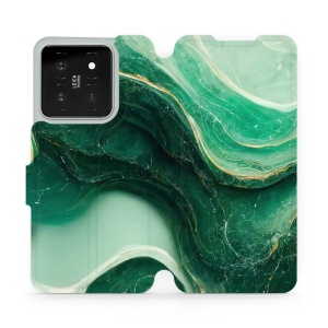 Flipové pouzdro Mobiwear - Xiaomi 14 - VP38S Zelený mramor