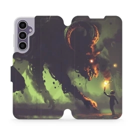 Flipové pouzdro Mobiwear - Samsung Galaxy S23 FE - VA08P Příšera a kluk s pochodní