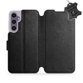 Kožené flip pouzdro Mobiwear - Samsung Galaxy S23 FE - Černé