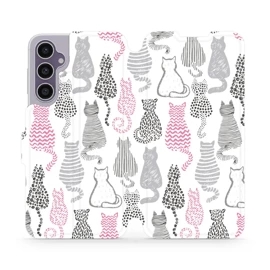 Flipové pouzdro Mobiwear - Samsung Galaxy S23 FE - MX01S Kočičí zádíčka