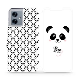 Flipové pouzdro Mobiwear - Motorola Moto G54 5G / Moto G54 5G Power Edition - M030P Panda Amálka