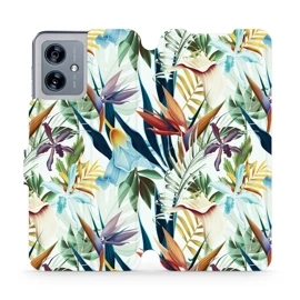 Flipové pouzdro Mobiwear - Motorola Moto G54 5G / Moto G54 5G Power Edition - M071P Flóra