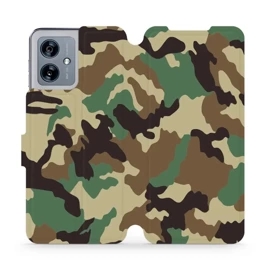 Flipové pouzdro Mobiwear - Motorola Moto G54 5G / Moto G54 5G Power Edition - V111P Maskáče