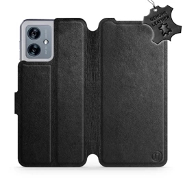 Kožené flip pouzdro Mobiwear - Motorola Moto G54 5G / Moto G54 5G Power Edition - Černé