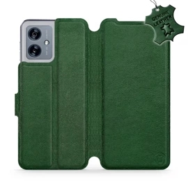 Kožené flip pouzdro Mobiwear - Motorola Moto G54 5G / Moto G54 5G Power Edition - Zelené
