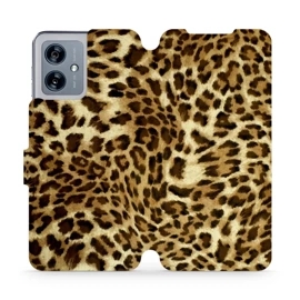 Flipové pouzdro Mobiwear - Motorola Moto G54 5G / Moto G54 5G Power Edition - VA33P Leopardí vzor