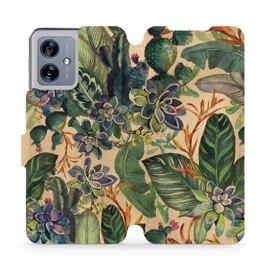 Flipové pouzdro Mobiwear - Motorola Moto G54 5G / Moto G54 5G Power Edition - VP05S Sukulenty