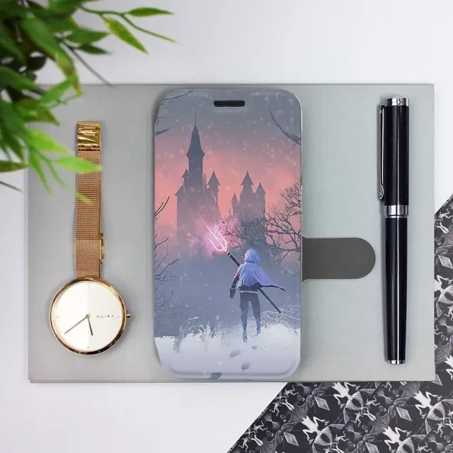 Flipové pouzdro Mobiwear na mobil Motorola Moto G84 5G - MA11S Bojovník s harpunou - VÝPRODEJ
