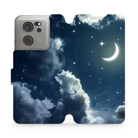 Flipové pouzdro Mobiwear - Xiaomi 13T / 13T Pro - V145P Noční obloha s měsícem