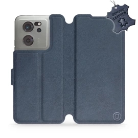Kožené flip pouzdro Mobiwear - Xiaomi 13T / 13T Pro - Modré