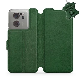 Kožené flip pouzdro Mobiwear - Xiaomi 13T / 13T Pro - Zelené