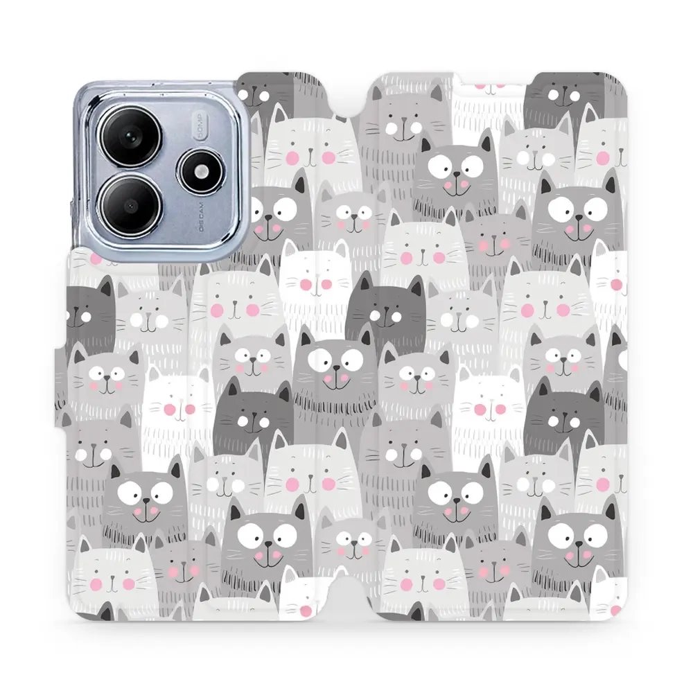 Flipové pouzdro Mobiwear - Xiaomi Redmi Note 14 5G - M099P Kočičky