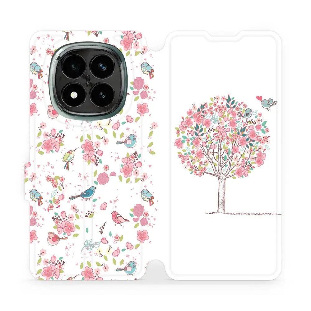 Flipové pouzdro Mobiwear - Xiaomi Redmi Note 14 Pro Plus 5G - M120S Strom a ptáčci