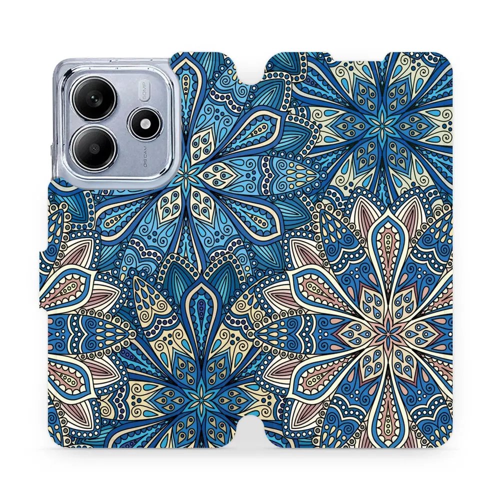 Flipové pouzdro Mobiwear - Xiaomi Redmi Note 14 5G - V108P Modré mandala květy