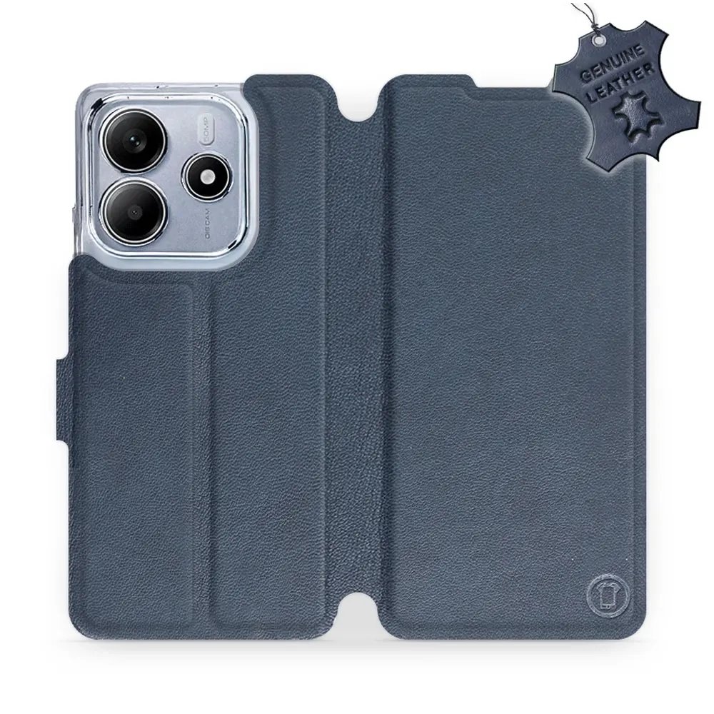 Kožené flip pouzdro Mobiwear - Xiaomi Redmi Note 14 5G - Modré