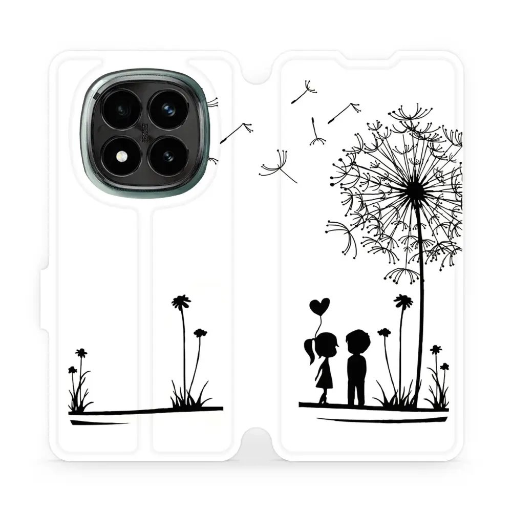 Flipové pouzdro Mobiwear - Xiaomi Redmi Note 14 Pro Plus 5G - MH16P Dvojice s pampeliškou
