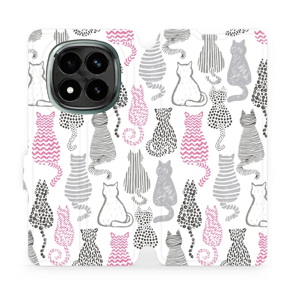 Flipové pouzdro Mobiwear - Xiaomi Redmi Note 14 Pro Plus 5G - MX01S Kočičí zádíčka