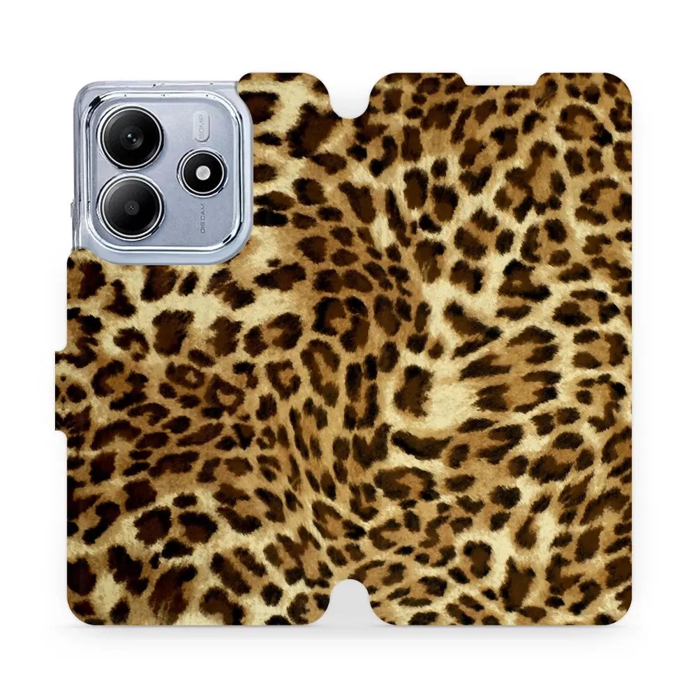 Flipové pouzdro Mobiwear - Xiaomi Redmi Note 14 5G - VA33P Leopardí vzor - VÝPRODEJ