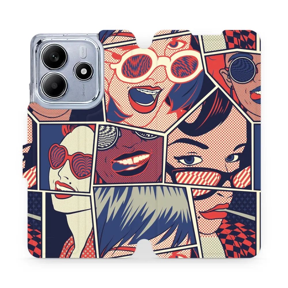 Flipové pouzdro Mobiwear - Xiaomi Redmi Note 14 5G - VP18P Komiks