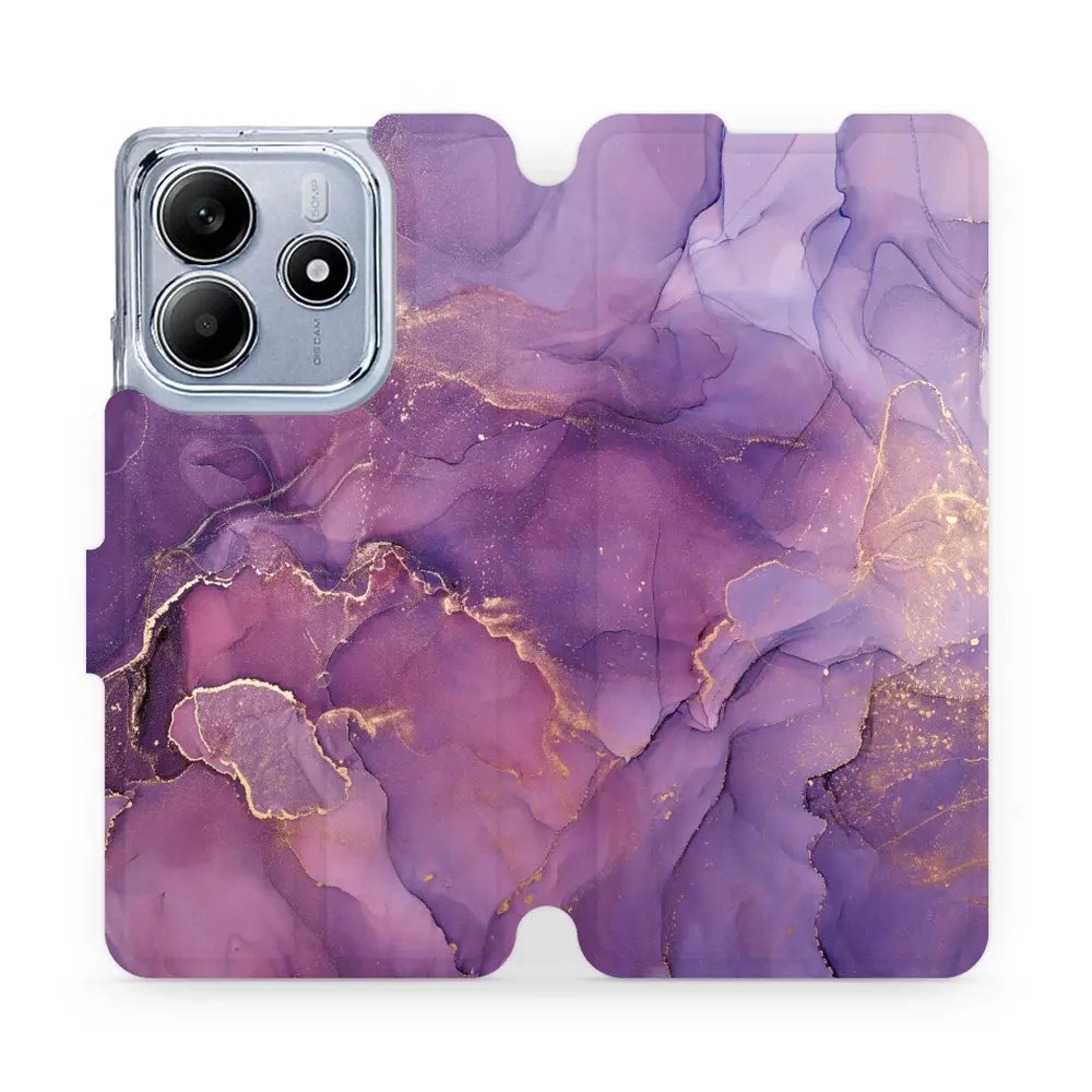 Flipové pouzdro Mobiwear - Xiaomi Redmi Note 14 5G - VP20S Fialový mramor