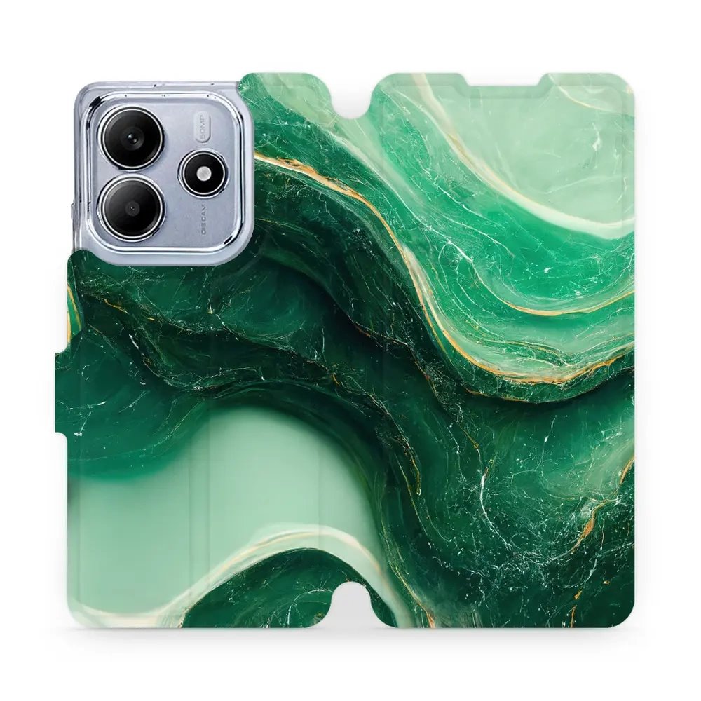 Flipové pouzdro Mobiwear - Xiaomi Redmi Note 14 5G - VP38S Zelený mramor