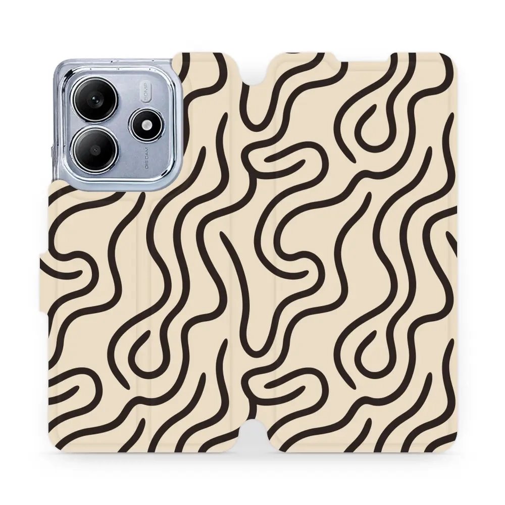 Flipové pouzdro Mobiwear - Xiaomi Redmi Note 14 5G - VA60S Linky