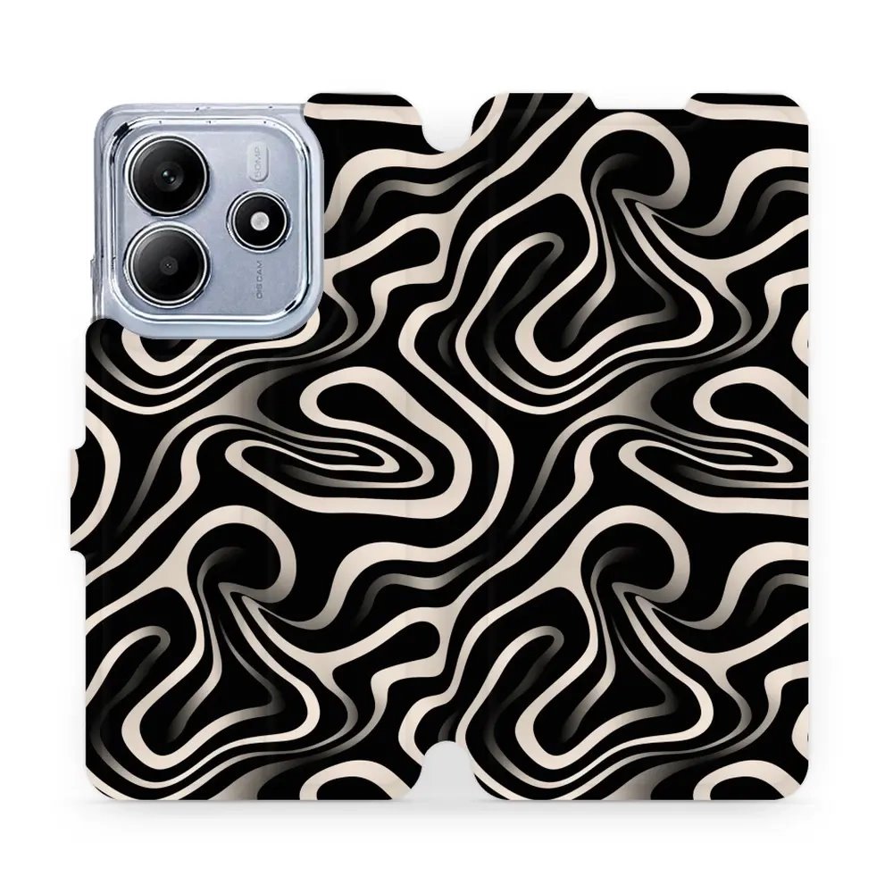 Flipové pouzdro Mobiwear - Xiaomi Redmi Note 14 5G - VA63S Vlnky a linky
