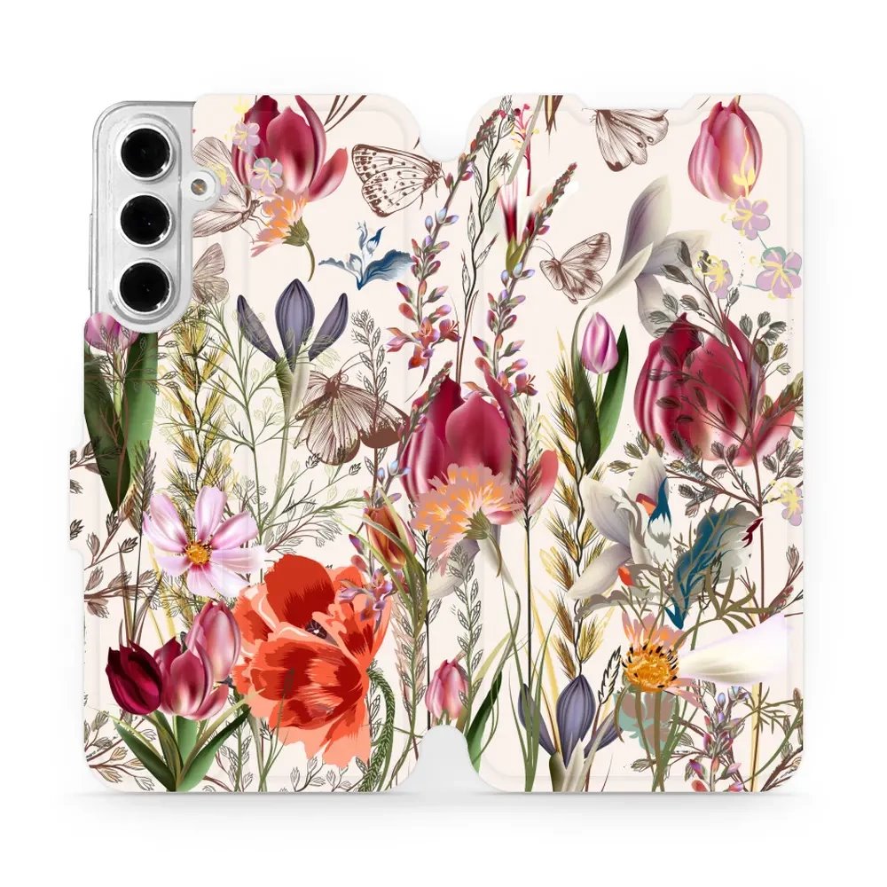 Flipové pouzdro Mobiwear - Samsung Galaxy A16 / A16 5G - MP01S Rozkvetlá louka