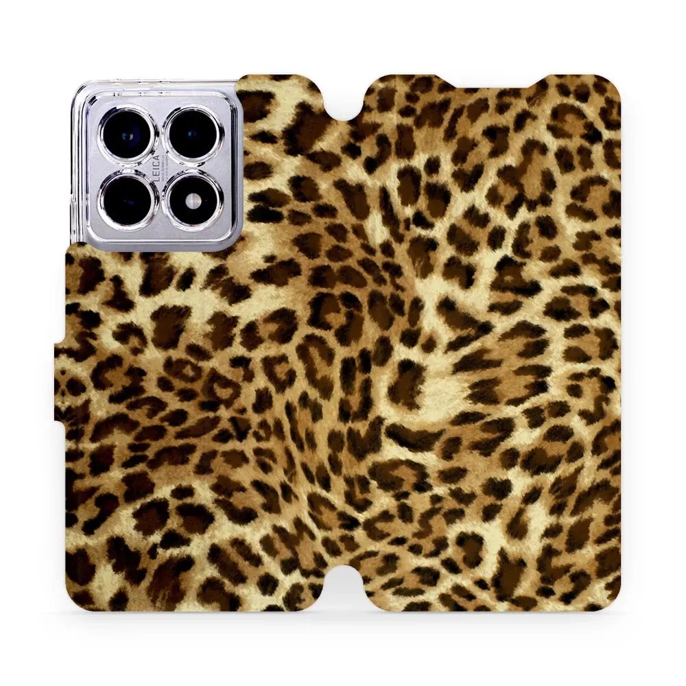 Flipové pouzdro Mobiwear - Xiaomi 14T - VA33P Leopardí vzor