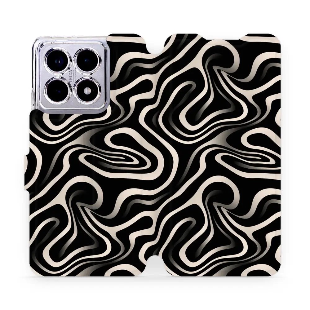 Flipové pouzdro Mobiwear - Xiaomi 14T - VA63S Vlnky a linky
