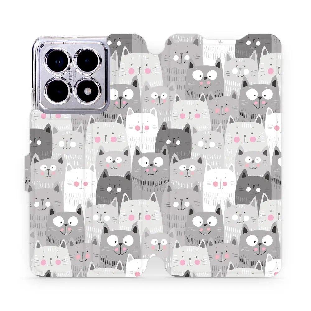 Flipové pouzdro Mobiwear - Xiaomi 14T Pro - M099P Kočičky