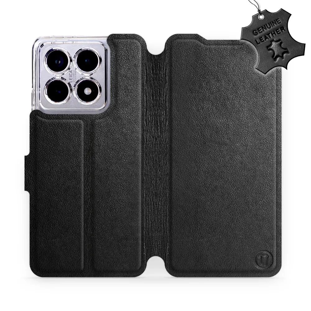 Kožené flip pouzdro Mobiwear - Xiaomi 14T Pro - Černé