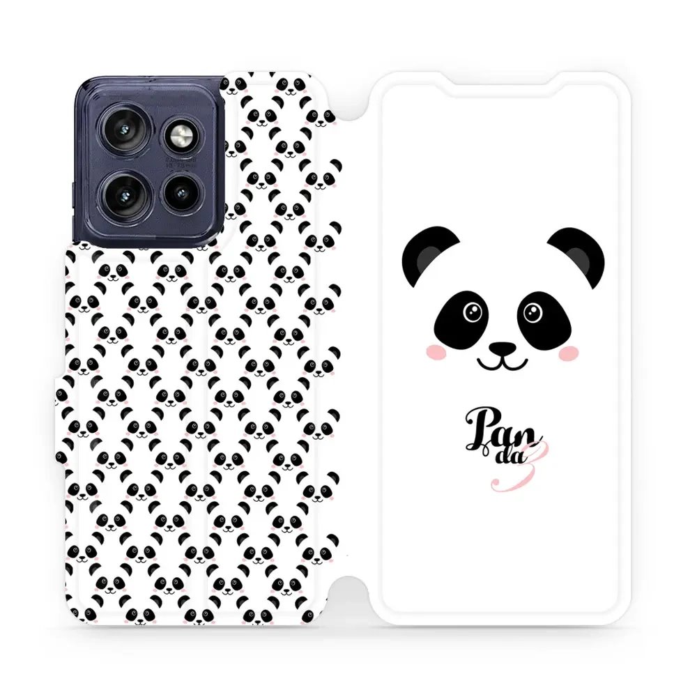 Flipové pouzdro Mobiwear - Motorola Edge 50 Neo - M030P Panda Amálka