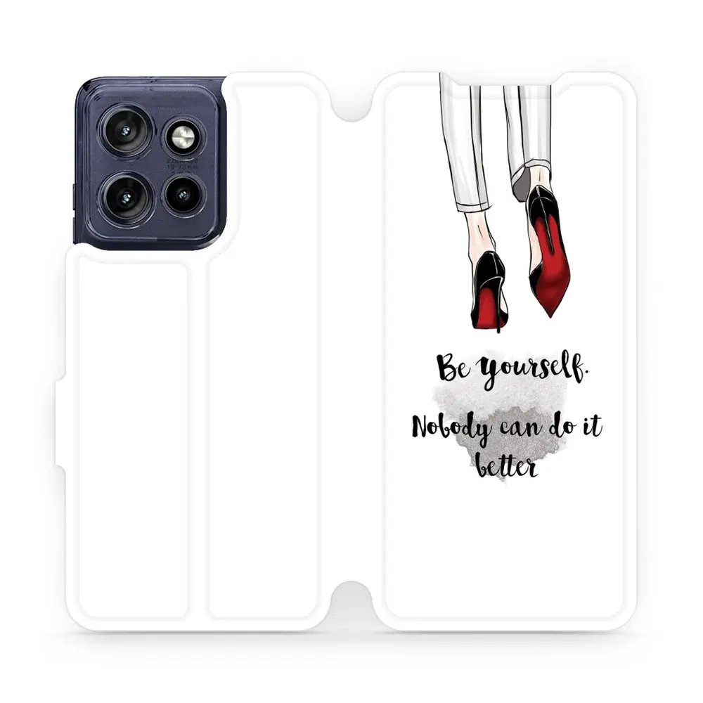 Knížkové flip pouzdro Mobiwear - Motorola Edge 50 Neo - M046P Be yourself - VÝPRODEJ