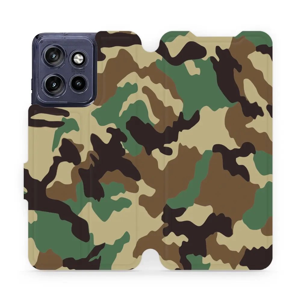 Flipové pouzdro Mobiwear - Motorola Edge 50 Neo - V111P Maskáče