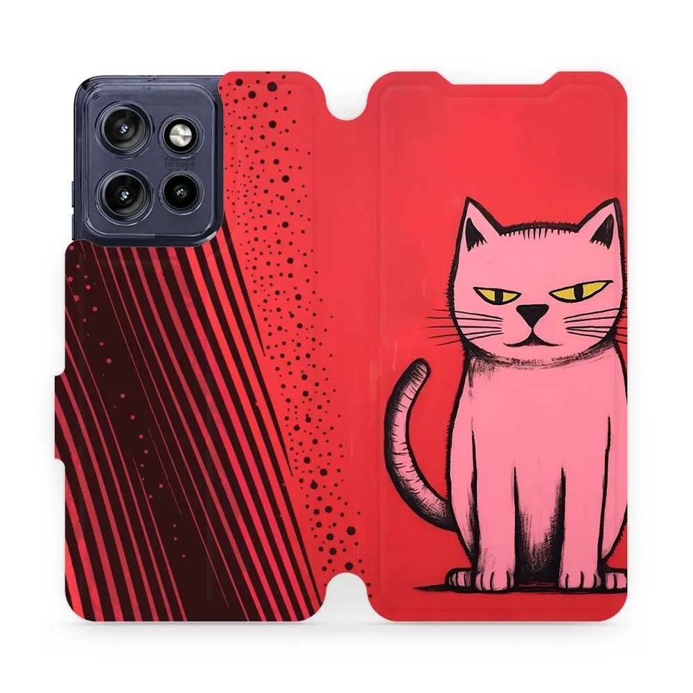 Flipové pouzdro Mobiwear - Motorola Edge 50 Neo - VP54S Kocourek