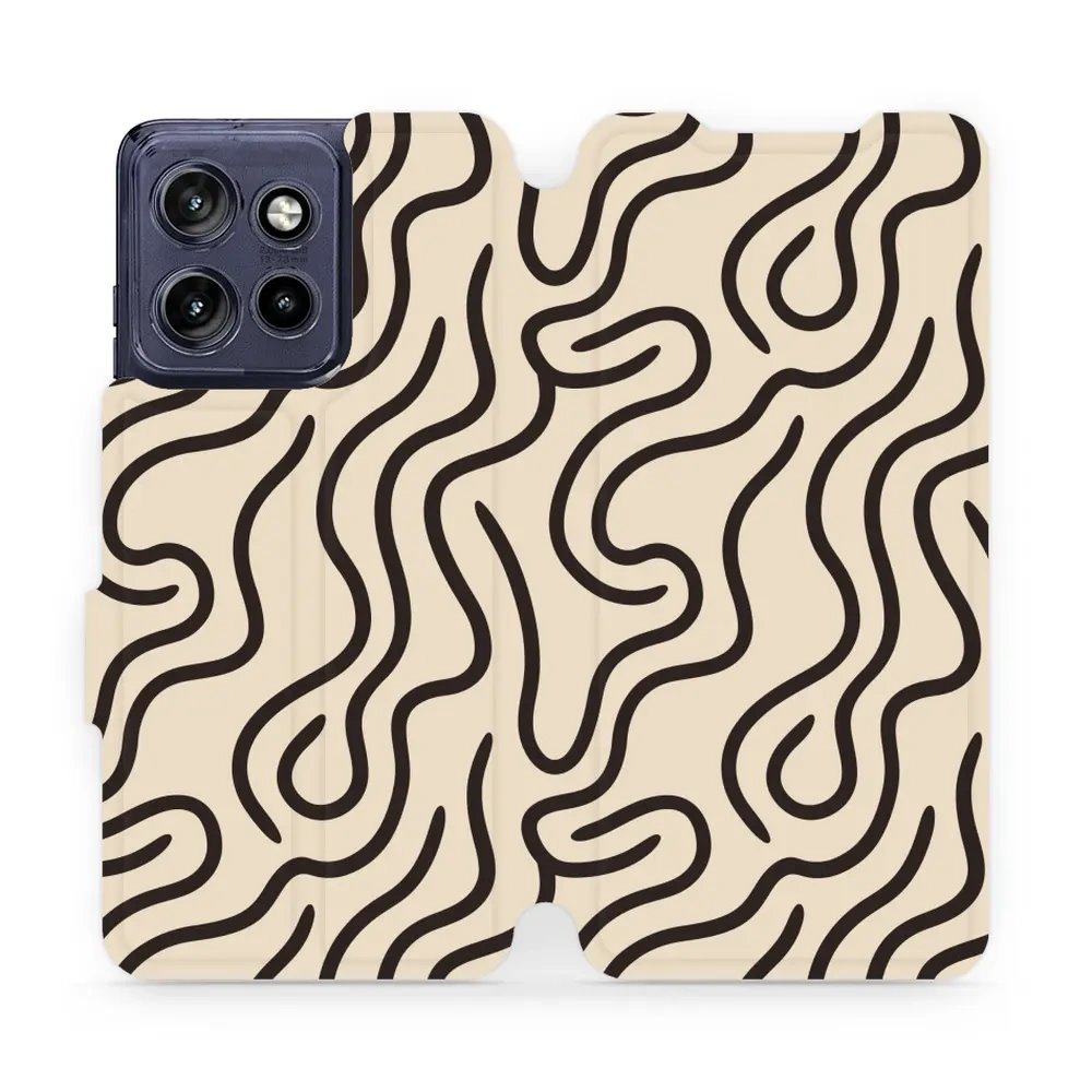 Flipové pouzdro Mobiwear - Motorola Edge 50 Neo - VA60S Linky