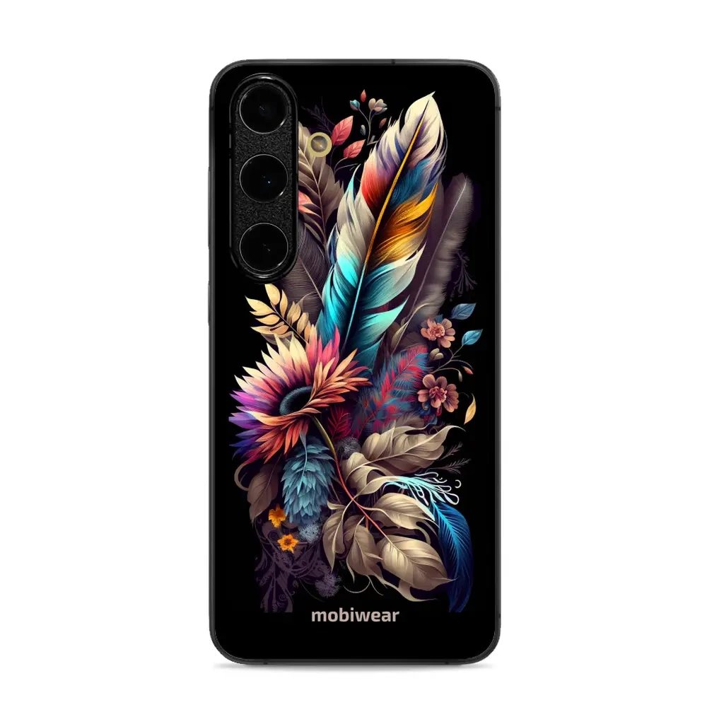 Lesklý kryt Mobiwear Glossy - Samsung Galaxy S24 FE - G011G Kytice s pírkem