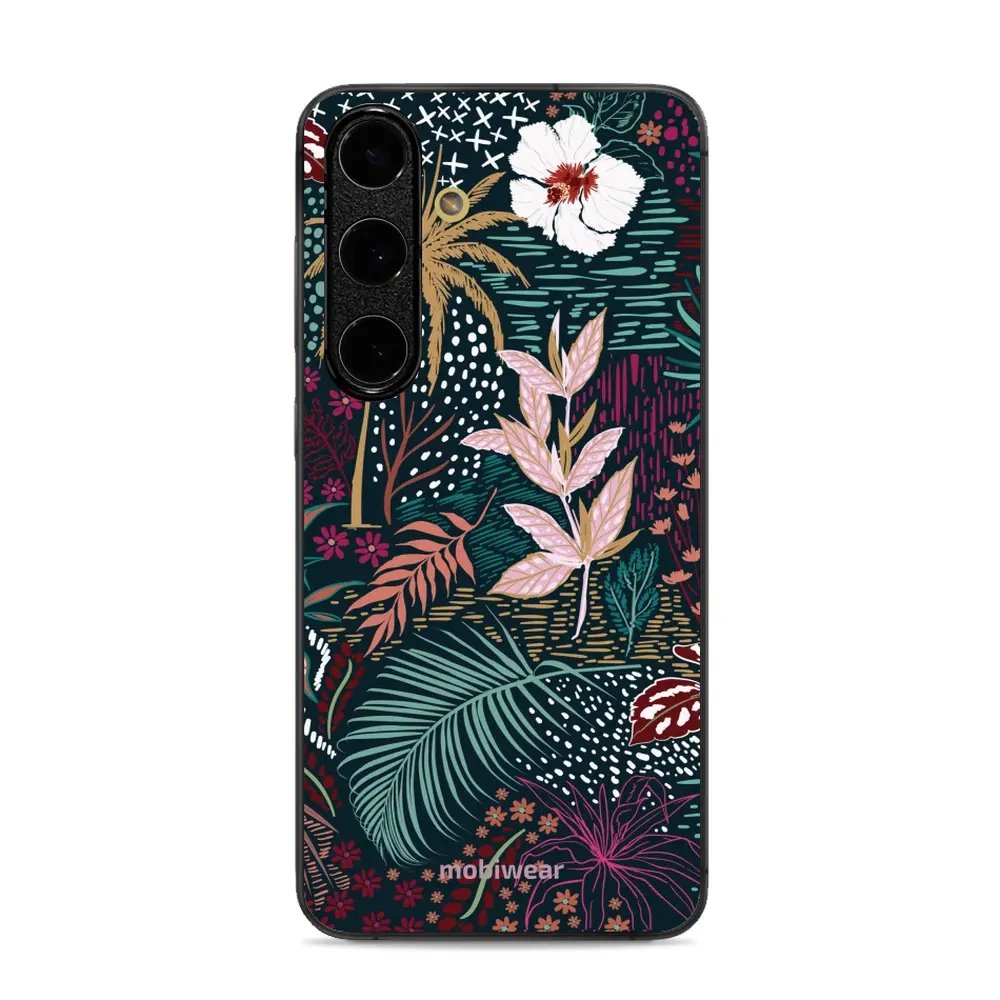 Lesklý kryt Mobiwear Glossy - Samsung Galaxy S24 FE - G043G - Temná flóra