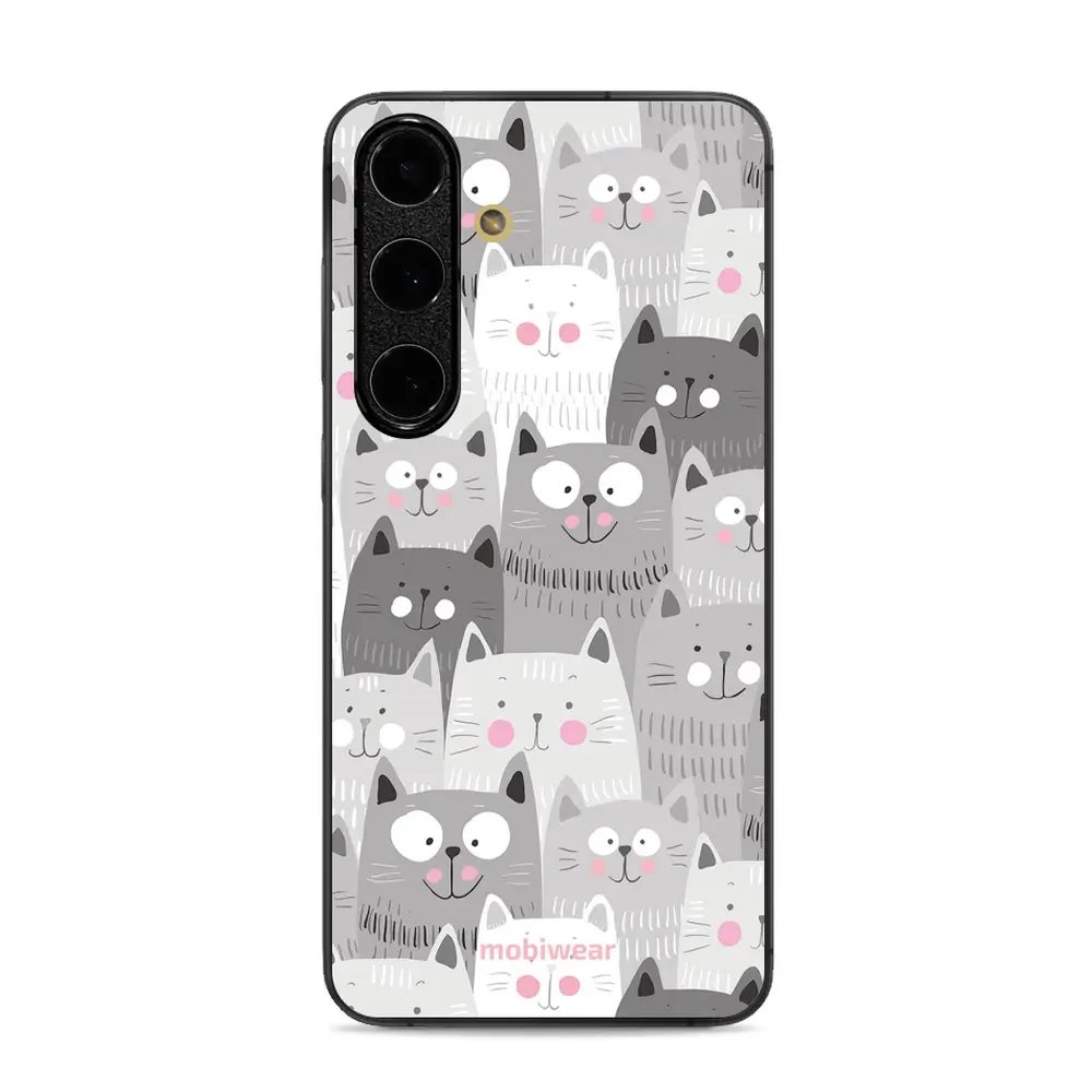 Lesklý kryt Mobiwear Glossy - Samsung Galaxy S24 FE - G045G - Kočičky