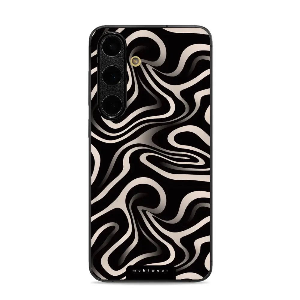 Lesklý kryt Mobiwear Glossy - Samsung Galaxy S24 FE - GA63G Vlnky a linky